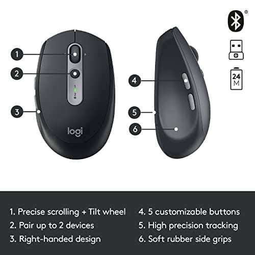 Office Depot: Mouse Inalámbrico Logitech M585 / Bluetooth / Negro / PC / Laptop / Tablet