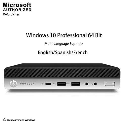 Amazon USA: HP Prodesk Mini PC (Intel Quad Core i5-7500T 2.7Ghz, 16GB DDR4 Ram, 512GB SSD, 4K Support, DP, USB 3.0, USB-C (Renewed)