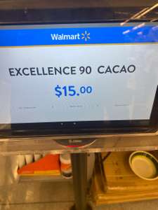 Walmart Chocolate Lindt Exellence 90% Cacao