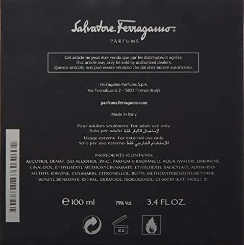 Amazon Salvatore Ferragamo - Eau de toilette en aerosol natural Black By For Men envio GRATIS con PRIME