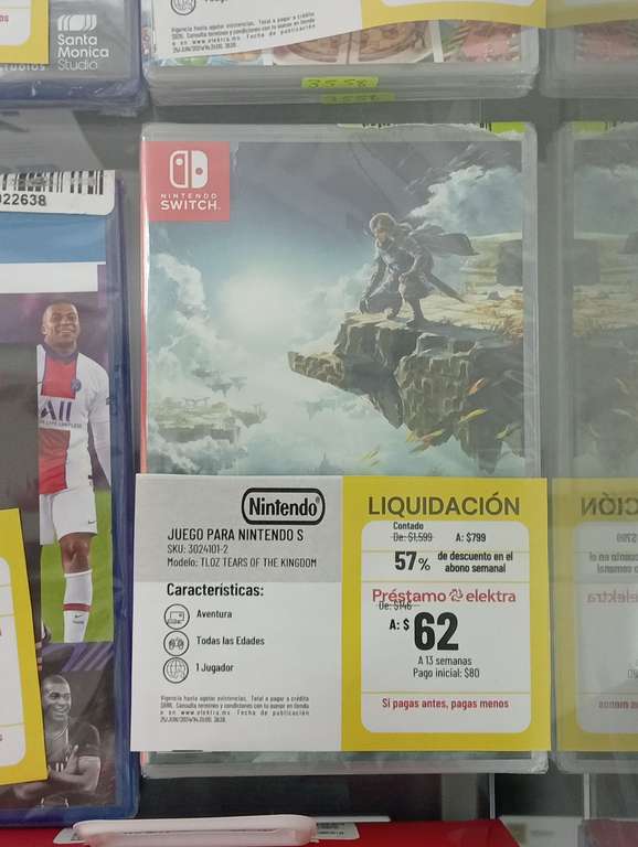 Elektra Ruiz Cortines Poza Rica Liquidación (God Of War PS5, Mario Party All Star Nintendo Switch, Zelda Tears of Kingdom Nintendo Switch)