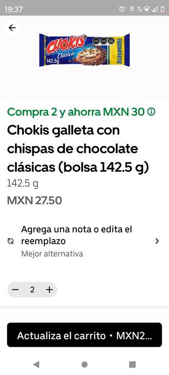 UBER EATS: CHEDRAUI VARIEDAD DE GALLETAS GAMESA | ejemplo: Galletas Marías 170 gr