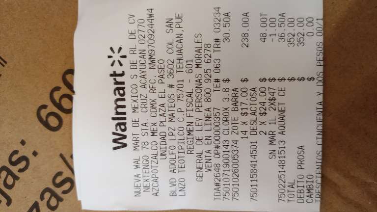 Walmart: Jabón Zote 400 gr $17.00 - Tehuacán