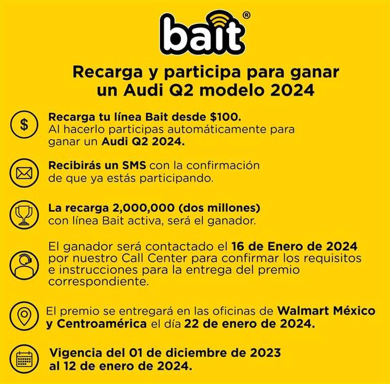 BAIT: Recarga desde $100 y recibe el doble de megas