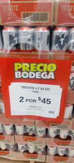 Bodega Aurrera: Tecate 710ml 2x$45!