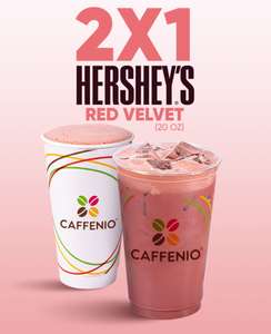 CAFFENIO: Chocolate Red Velvet 2x1, ciudades seleccionadas.
