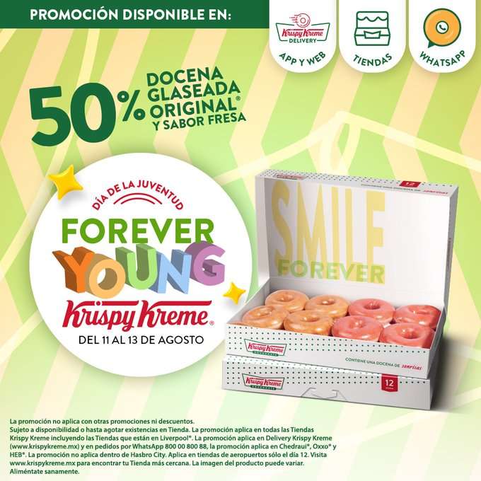 Krispy Kreme: 50% en Docena de Donas Glaseadas