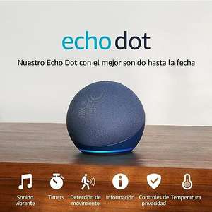 Amazon: Echo Dot 5.ª generación, - Azul + Amazon Music Unlimited (4 meses GRATIS con renovación automática)