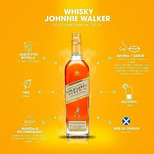 Amazon: Whisky Johnnie Walker Gold Label Reserve Blended Scotch 750 ml