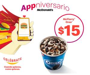 McDonald's: Mcflurry Oreo en $15