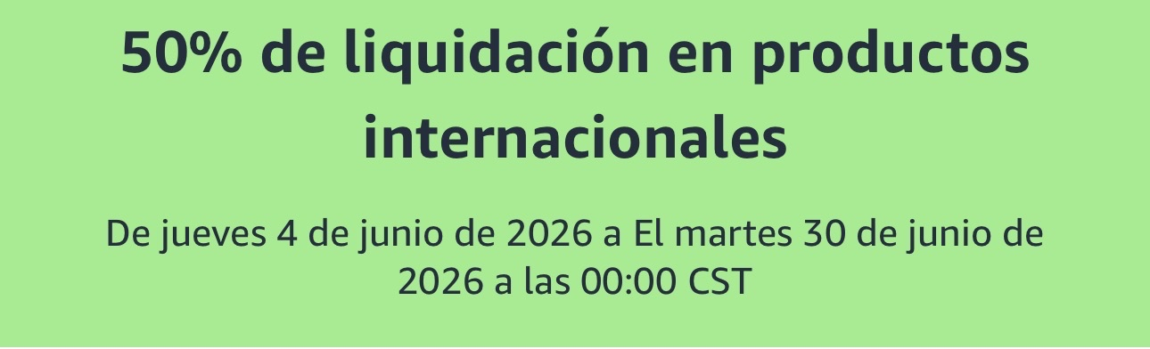 Amazon: 50% de liquidación en productos internacionales