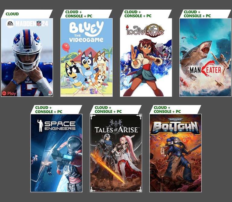 Próximamente a Xbox Game Pass: Bluey: The Videogame, Tales of Arise, Warhammer 40,000: Boltgun, Madden NFL 24 y más