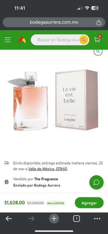 Bodega Aurrera: Perfume Lancome La Vie Est Belle Dama L`Eau de Parfum 100 ml