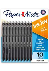 Amazon: Paper Mate Inkjoy 10 bolígrafos de gel, Punta media, Negro