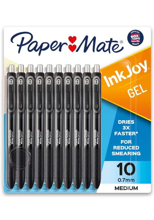 Amazon: Paper Mate Inkjoy 10 bolígrafos de gel, Punta media, Negro