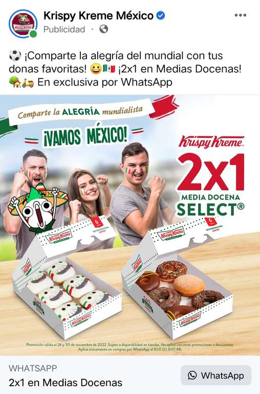 Krispy Kreme: Dos 2*1 en media docena select