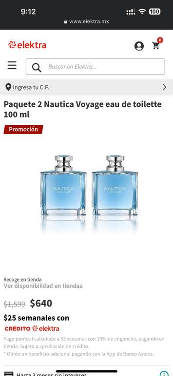 Elektra: 2 perfume Nautica Voyage