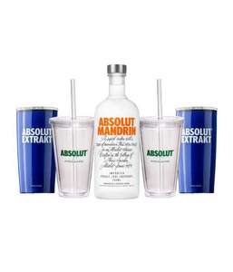 La Europea: Vodka Absolut Mandrin - 750 ml + 2 Vasos Con Popote + 2 Termo