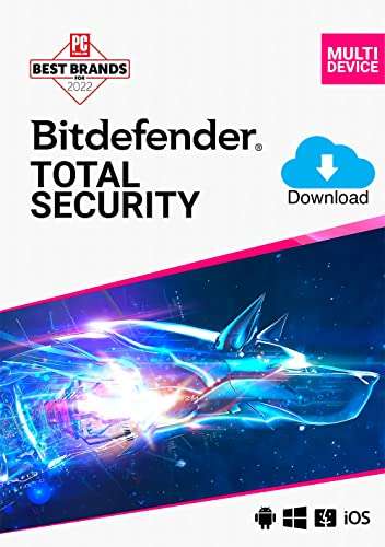 Amazon: Bitdefender TOTAL SECURITY 5 o 10 Dispositivos por 2 años (Amazon USA)