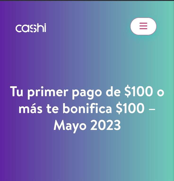 $100 EN CASHI EN PRIMERA COMPRA DE $100