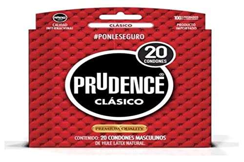 Amazon: Prudence Preservativo Clásico, Paquete Con 20 Condones, Pack of 1