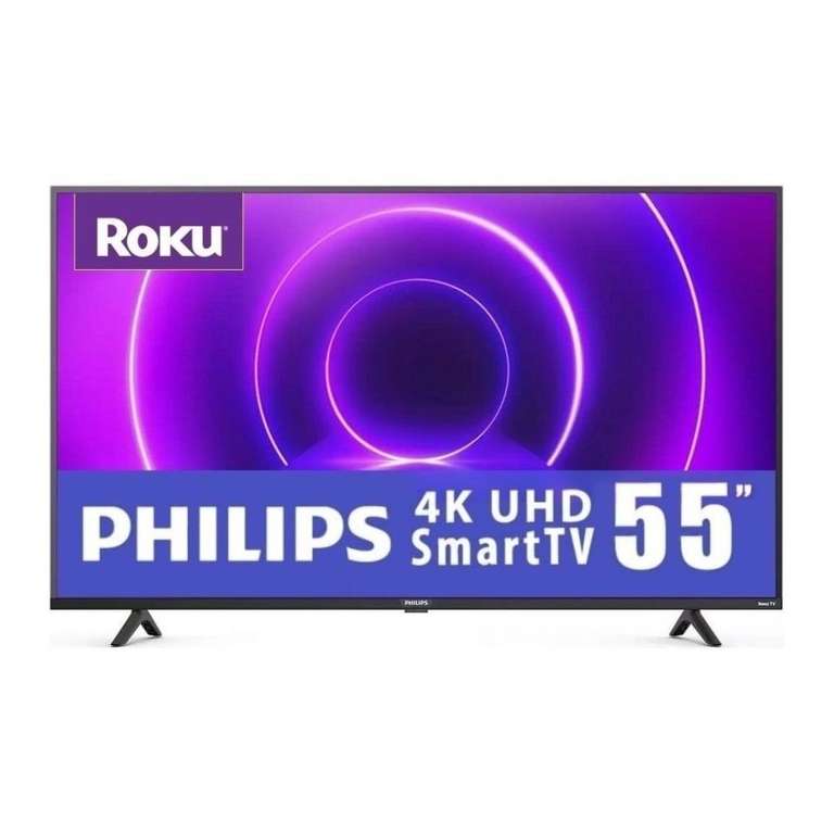Walmart: Smart TV Philips 55" 4K UHD con Roku TV. 15% con BBVA a 12msi y cupón