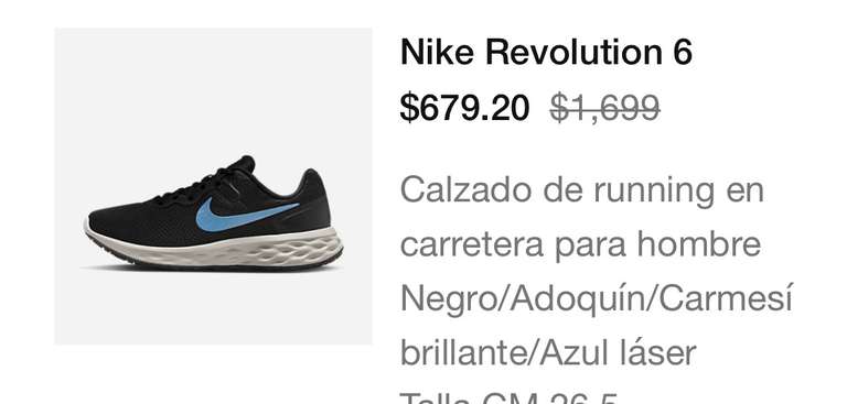 Nike: Tenis NIke Revolution a $679 c/u comprando 4