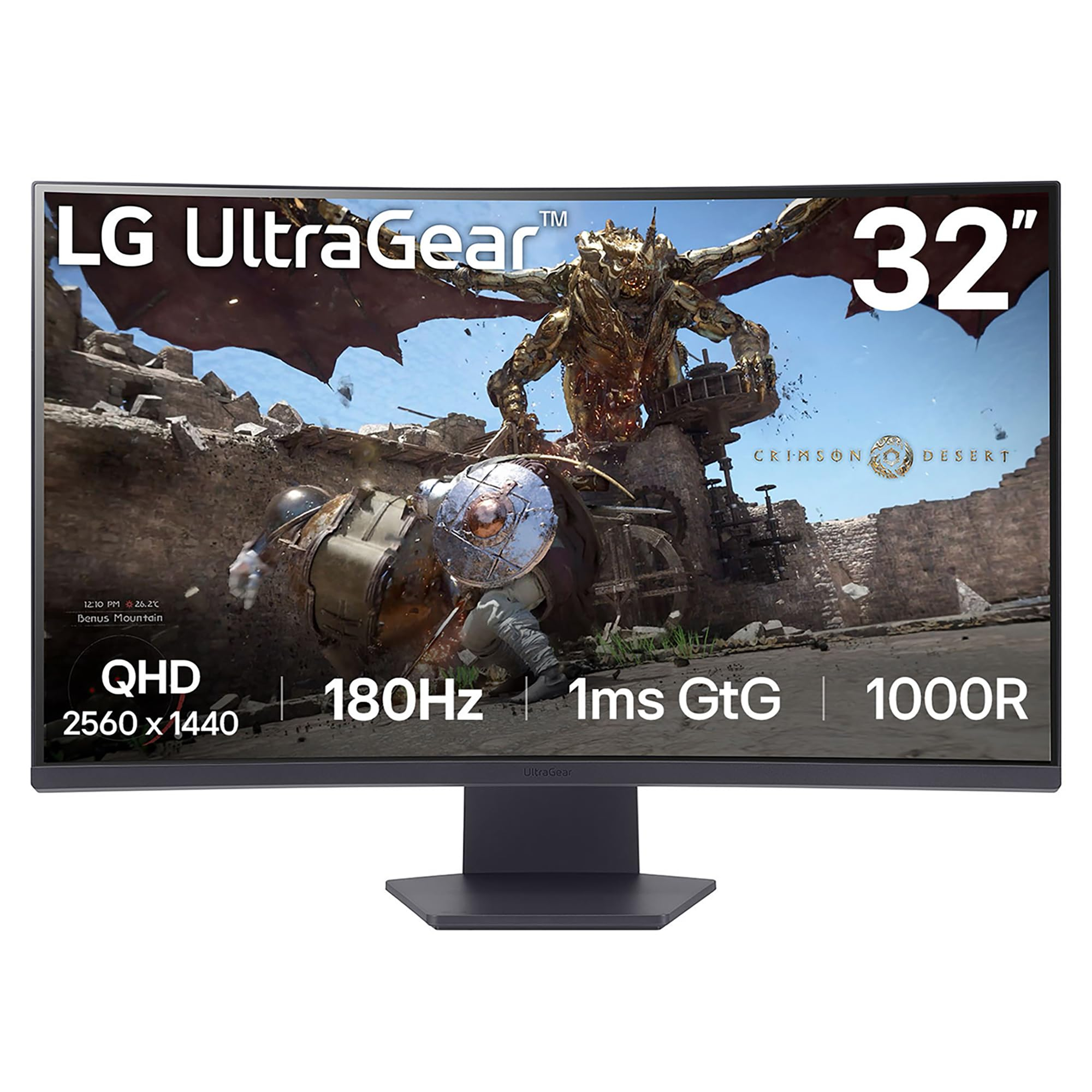 Amazon: Monitor LG UltraGear Gaming Curvo 31.5" 180Hz QHD 2560 x 1440, 32GS60QC-B, Tiempo de Respuesta 1ms (GTG), Contrast Ratio de 3000:1