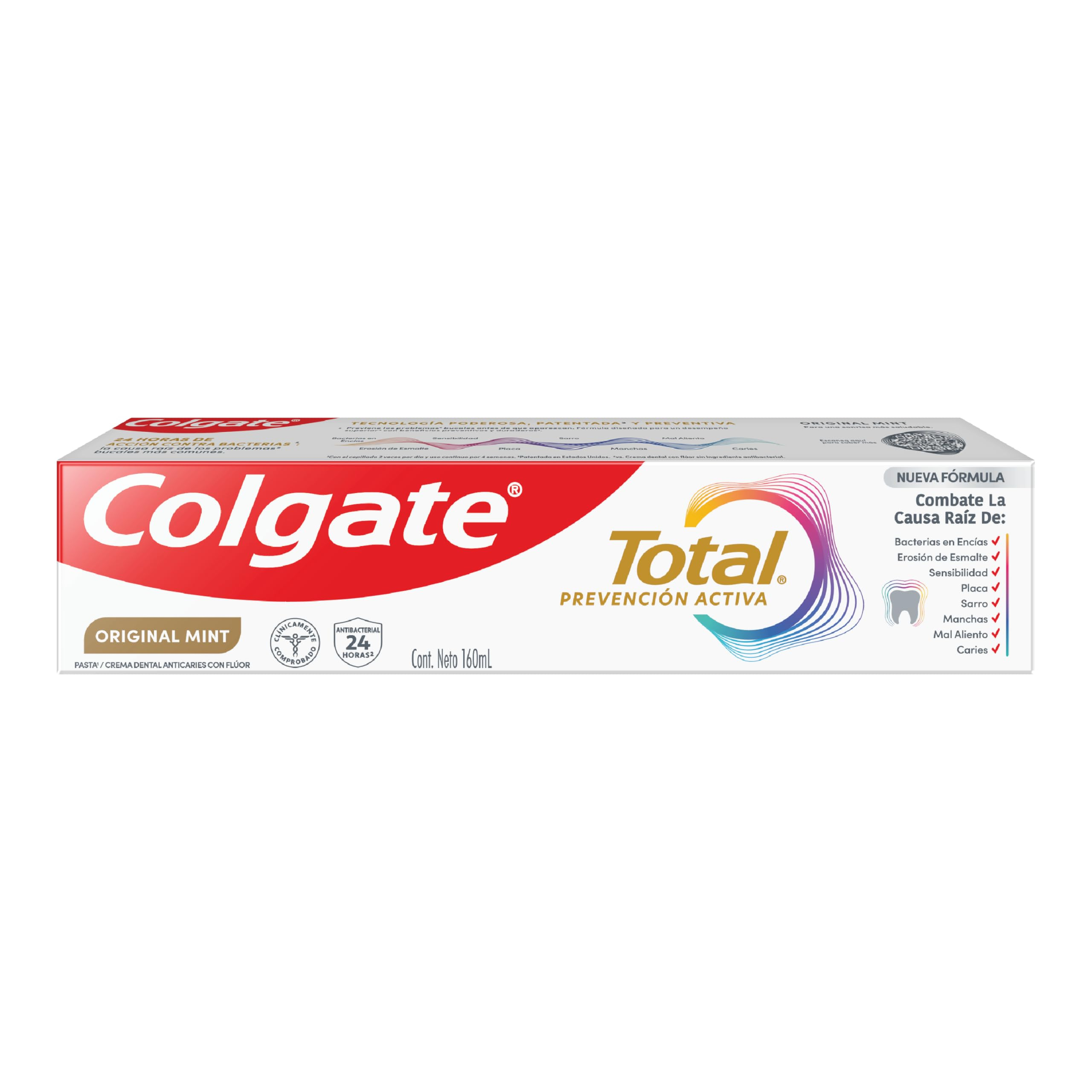 AMAZON: Colgate Total Original Mint, Pasta Dental, 160ml ( 3x2 + Planea y Ahorra) Comprando 3 piezas