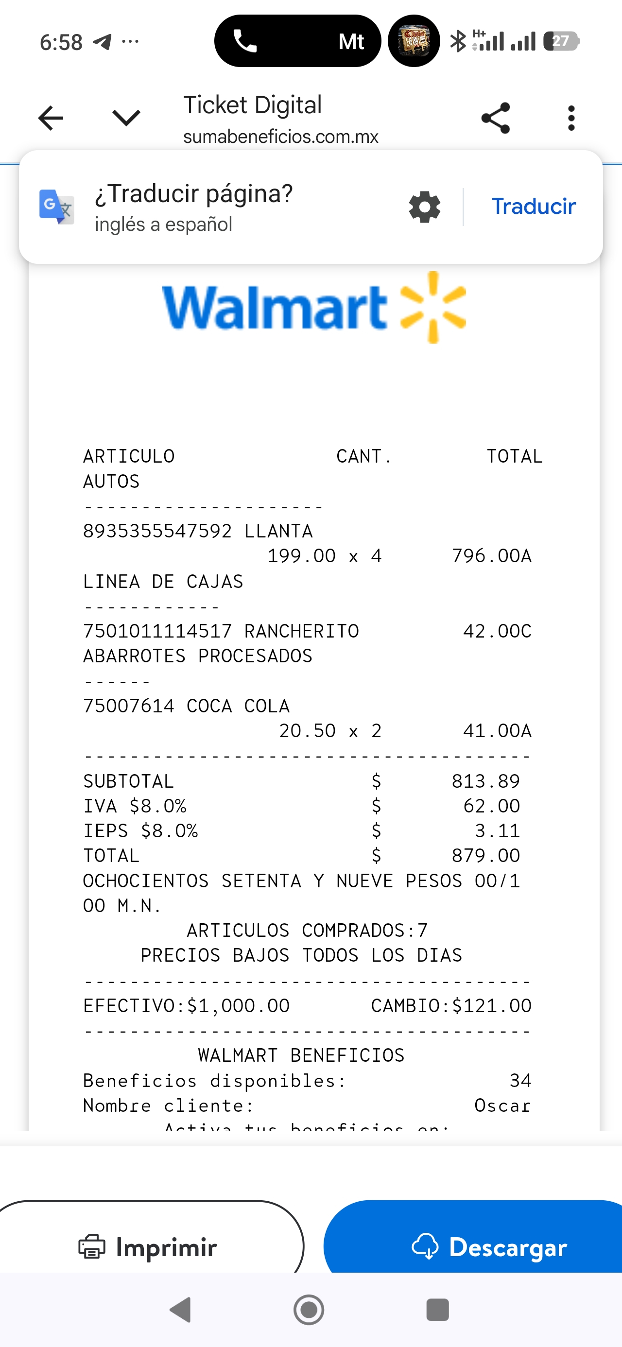 Llantas 175/70/13 en Walmart