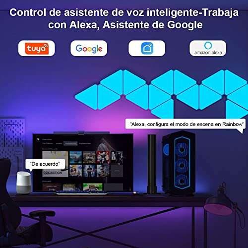 Amazon: Barra de Luz Led Color Por Voz Compatible Alexa RGBWIC 2 pza