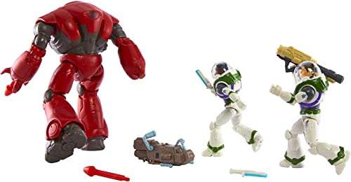 Amazon: Disney Pixar Toys, Juego de 3 Cifras con Buzz Lightyear, Cifras de acción de Izzy y Zyclops, Space Rangers vs Zyclops | Oferta Prime