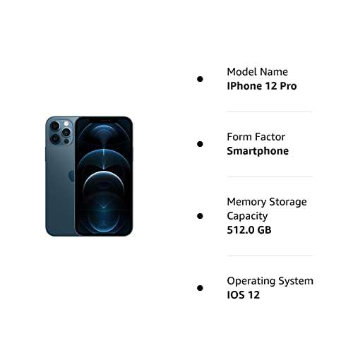 Amazon: iPhone 12 Pro, 512 GB Pacific Blue (Reacondicionado Premium)