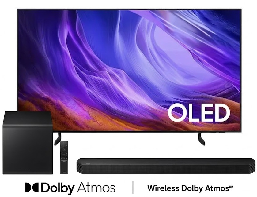 Samsung Store: Pantalla 55" OLED S85HAE + Barra Q-Series Soundbar HW-Q800H/ZX Dolby Atmos (con Banamex + MSI)