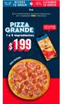 Domino's Pizza: Pizza Grande, masa original de hasta 9 ingredientes por 199. Solo APP y WEB.
