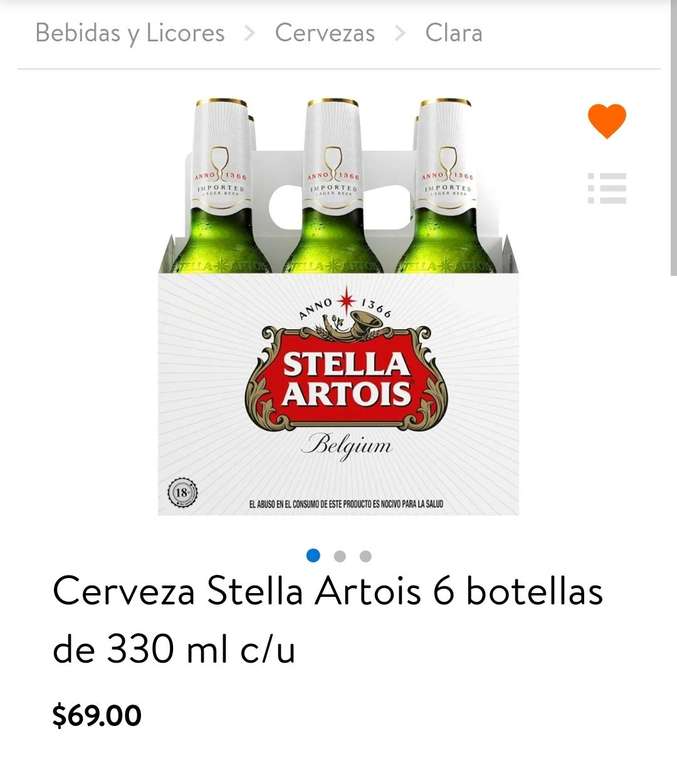 Walmart: Cerveza Stella Artois 6 pack