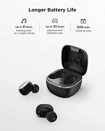 Amazon: HTC Audifonos Inalambricos Bluetooth 5.1 True Wireless IN-Ear Earbuds