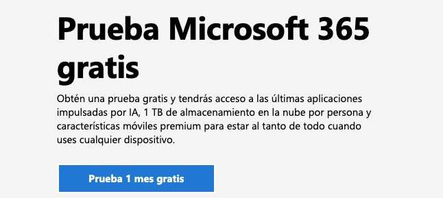 Oferta Microsoft: Prueba GRATIS Microsoft 365 Familia durante 1 mes