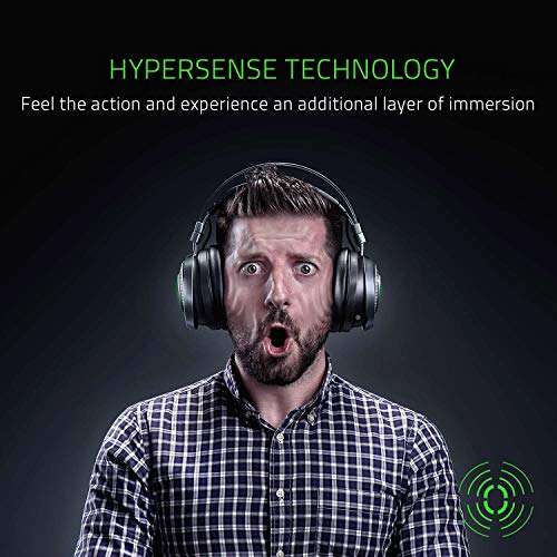 Amazon: Razer Nari Ultimate Gaming Headset inalámbrico con vibracion Hypersense Haptic Feedback y Sonido 7.1 Surround