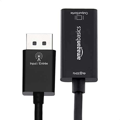 Amazon Basics Adaptador DisplayPort 1.2 a HDMI 1.4 (4 K a 30 Hz)