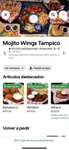 Uber eats : Mojito wings Tampico, 2 hamburguesas , 6 alitas 2 burritos $159 | miembros One