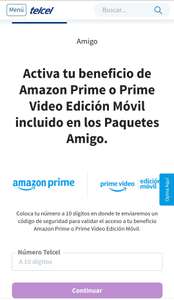 Telcel: Amazon Prime Video Edición Móvil Gratis En Recargas A Partir de $150