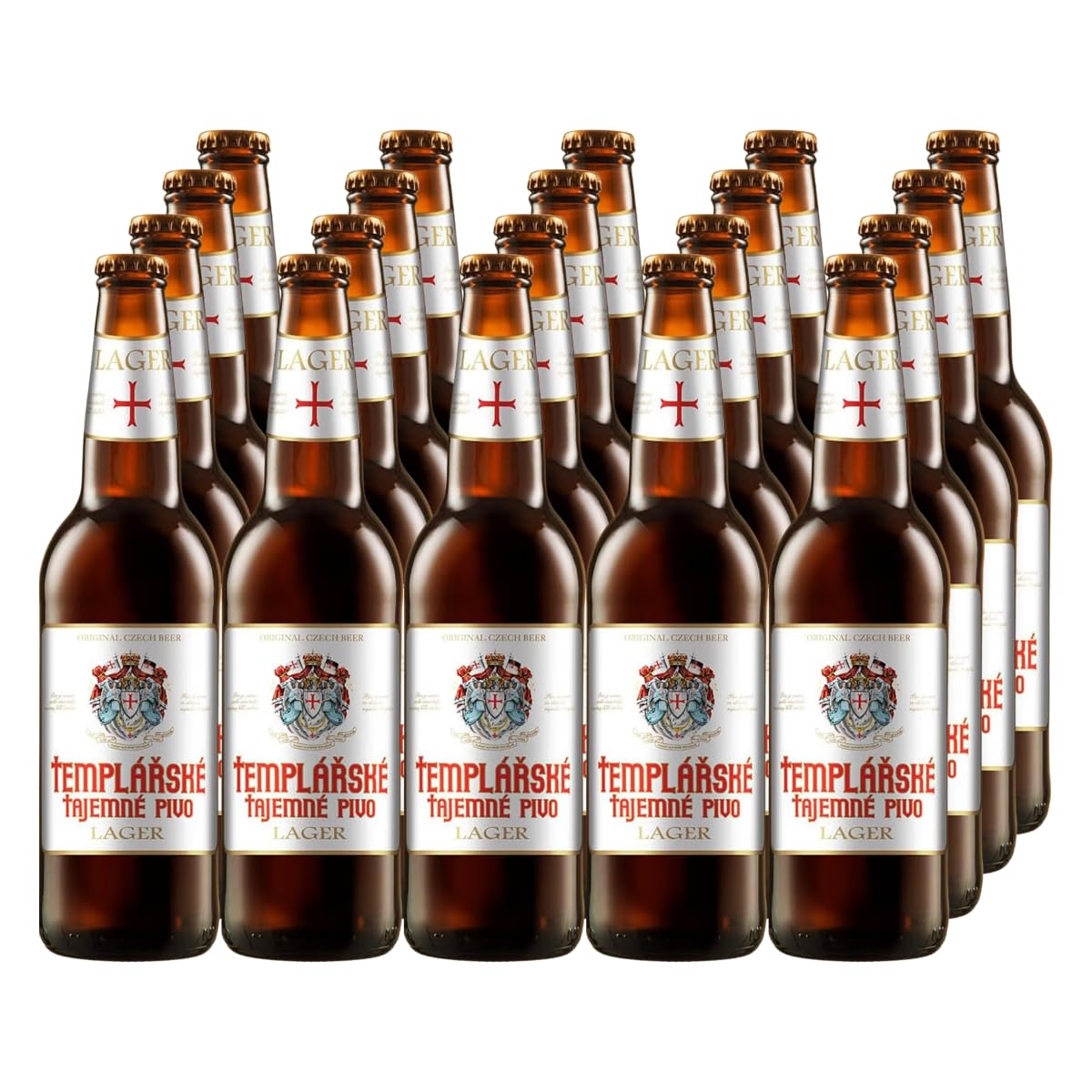 Amazon: Pack de Cerveza Importada Checa Templářské Lager (20 Latas x 500 ml)
