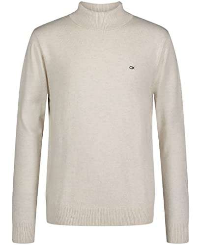 Amazon Calvin Klein Suéter de Cuello Alto, Detalle de Logotipo, Cuello y puños Acanalados Suéter pulóver para Niños TALLA 4