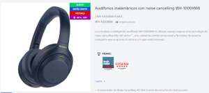 Sony Store: Audífonos inalámbricos con Noise Cancelling WH-1000XM4 Azul con Mercado Pago y Santander