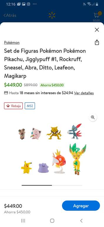 Set pokemon con descuento en Walmart
