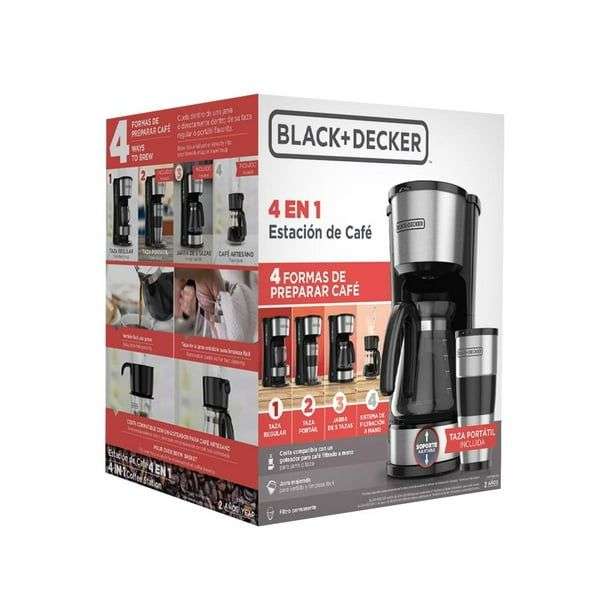 Walmart - Cafetera Black & Decker 4 en 1 Filtro Permanente, Jarra de 5 Tazas y Vaso Personal