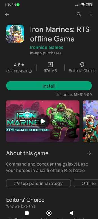 Iron Marines gratis Playstore