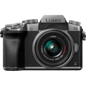 Amazon: Panasonic LUMIX DMC-G7KS DSLM Mirrorless 4K - Camera, 14-42 mm Lens Kit, plateado