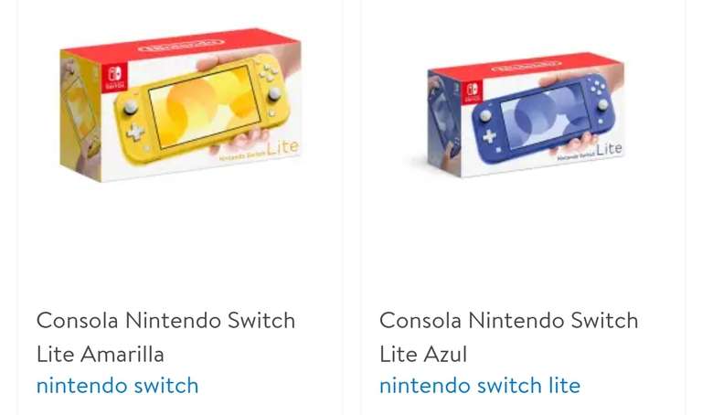 Walmart y Aurrera: Consola Nintendo Switch Lite (azul, amarillo o coral)